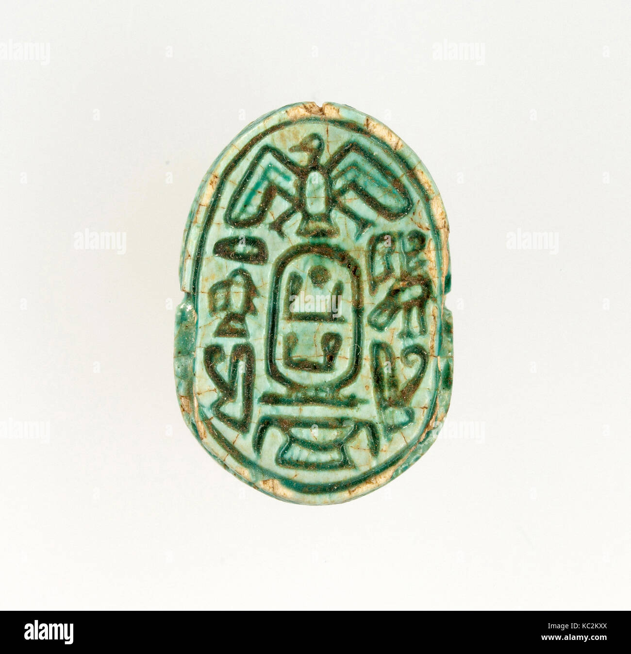 Scarab Inscribed with the Throne Name of Amenhotep I, ca. 1525–1504 B.C Stock Photo