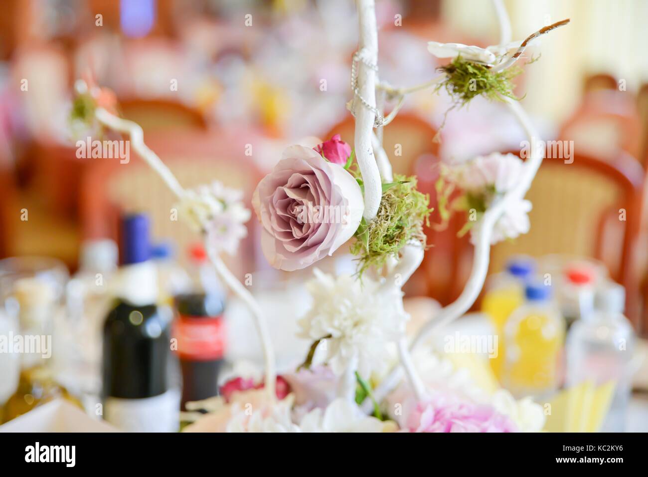 bridal flower arrangements for wedding reception Stock Photo Alamy
