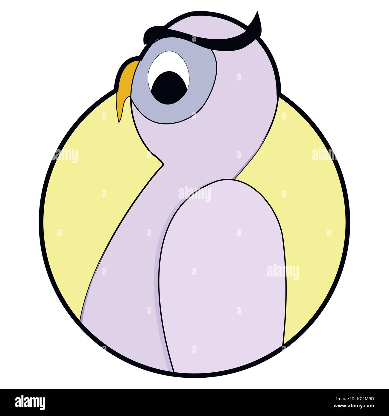 Owl sticker cartoon vector. Colorful owl bird badge, howlet animal cartoon character owlet illustration Stock Vector