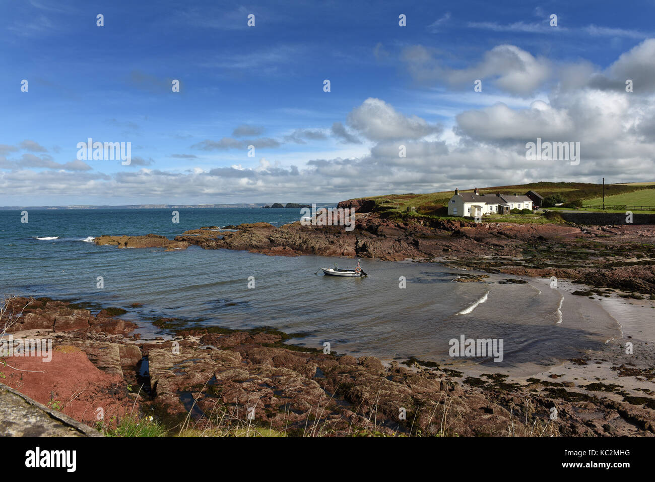 St Brides Bay on the Pembrokeshire coastline in West Wales Uk Stock Photo