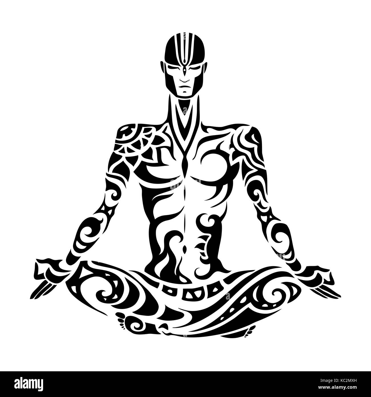 Yoga Man Vector