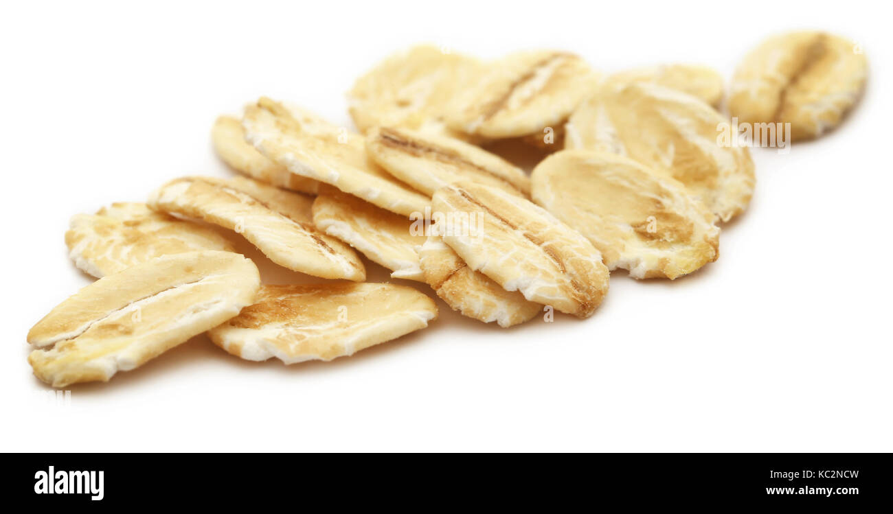 Oats isolated over white background Stock Photo