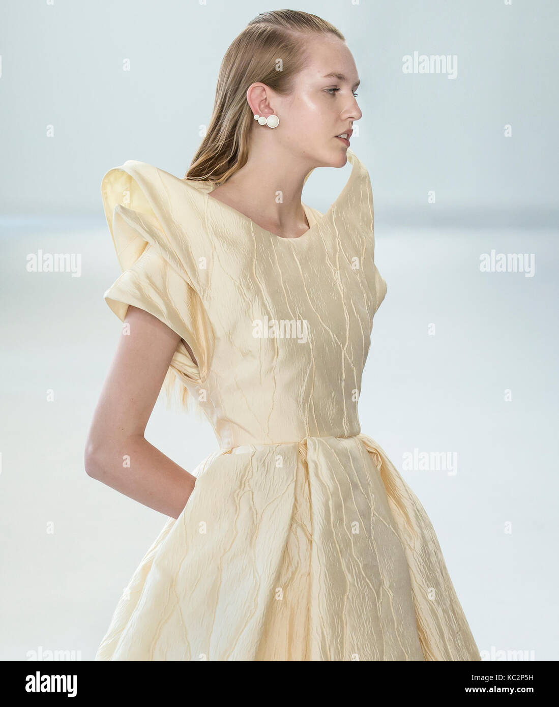 NEW NY - September 10, 2017: Kate Rasmussen walks the runway at the Denibi Spring Summer 2018 fashion show during New York Week Stock Photo - Alamy