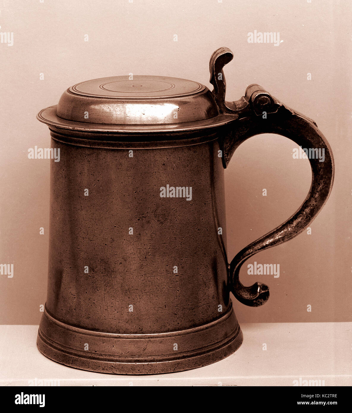 Tankard, 1767–98, Made in New York, New York, United States, American, Pewter, H. 7 in. (17.8 cm), Metal Stock Photo