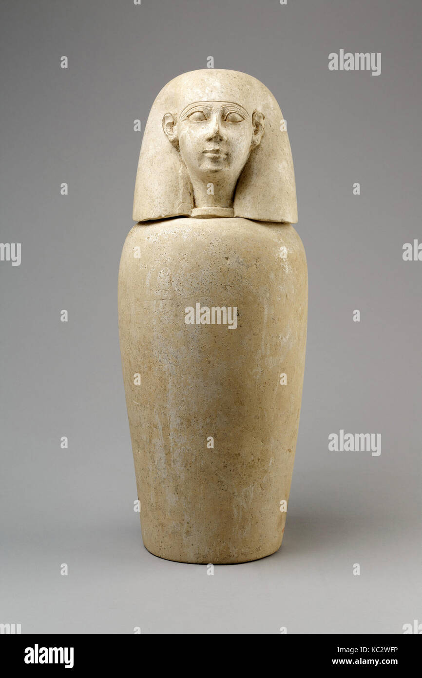 Canopic jar with human head (Imsety), ca. 800–650 BC Stock Photo