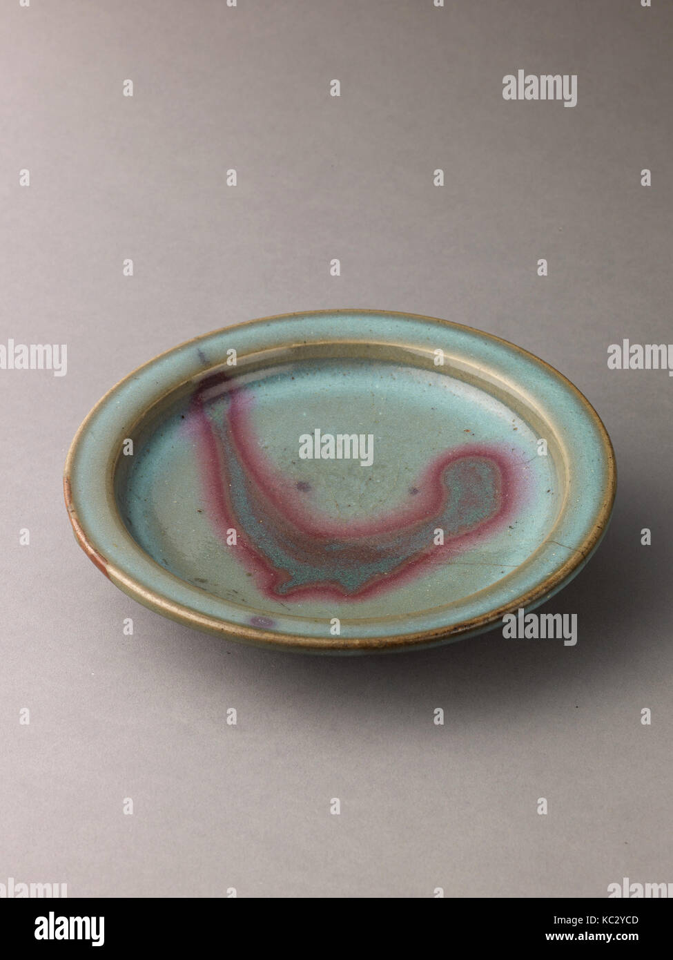 Plate, Jun ware, Chinese, Yuan Dynasty, 13th–14th century Stock Photo