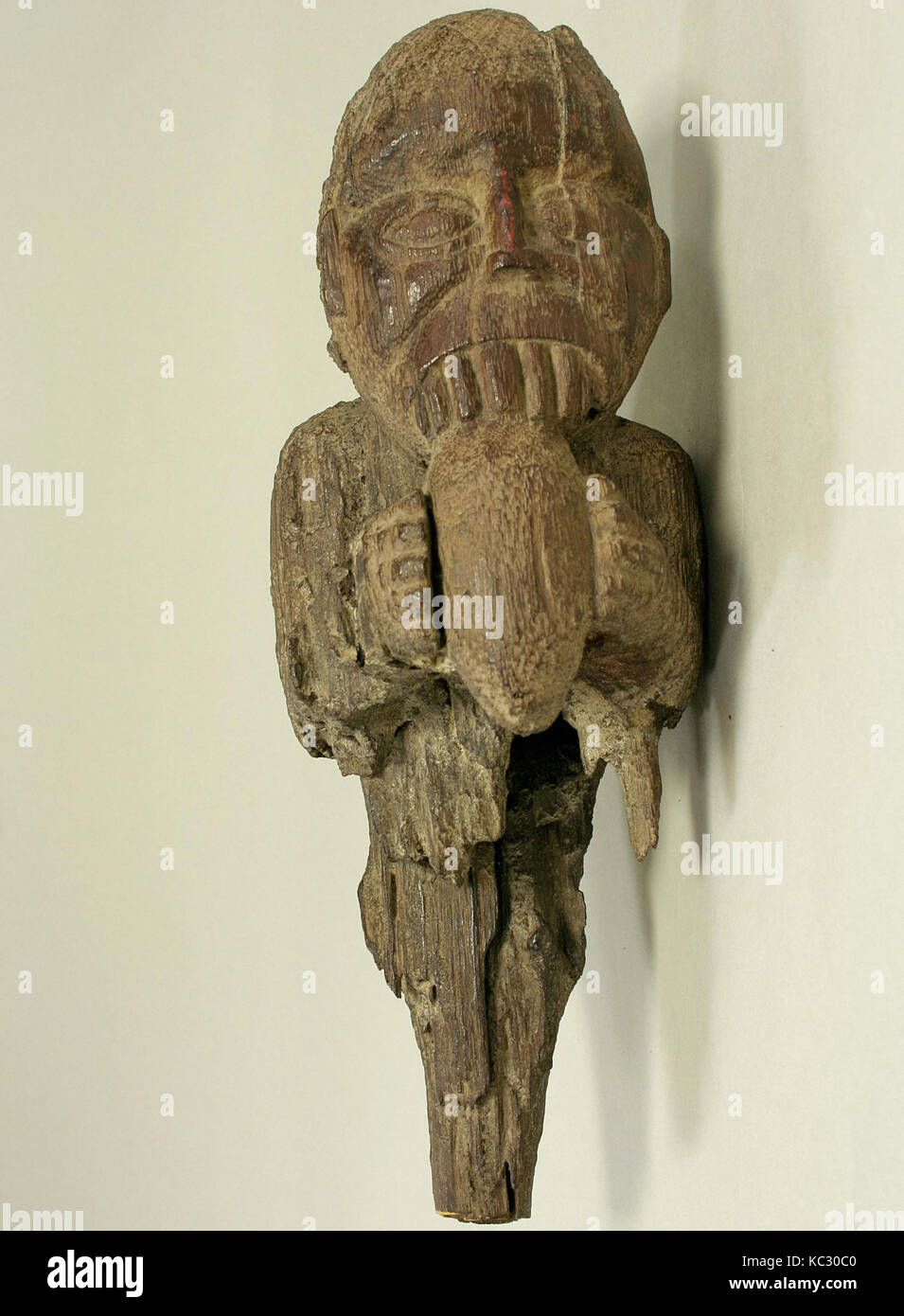 Wooden Monkey Figure, 12th–15th century, Peru, Chimú, Wood, H. 14 9/16 x W. 6 3/8 x D. 4 1/4 in. (37 x 16.2 x 10.8 cm), Wood Stock Photo