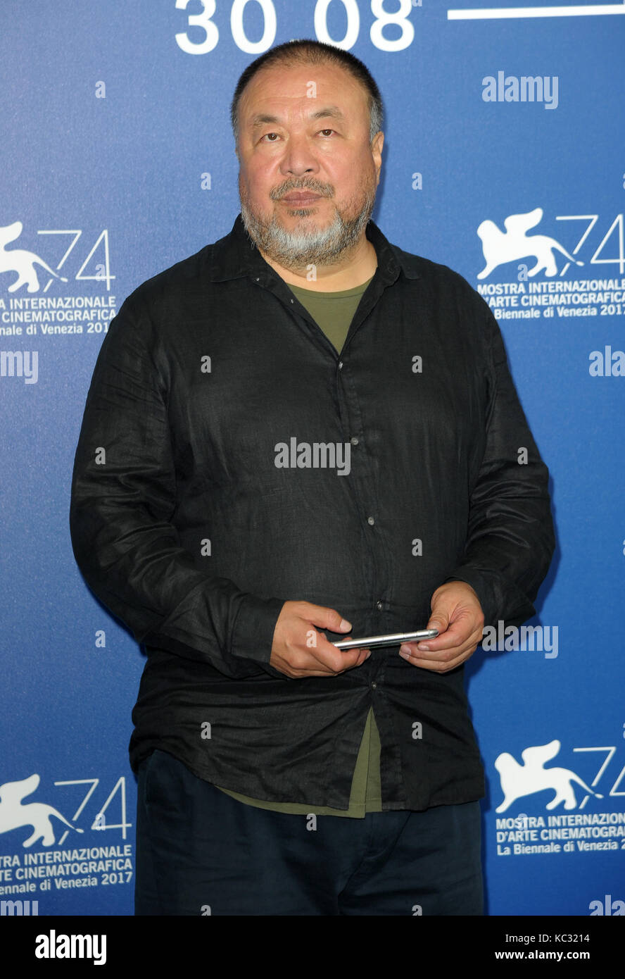 74th Venice Film Festival - 'Human Flow' - Photocall  Featuring: Ai Weiwei Where: Venice, Italy When: 01 Sep 2017 Credit: IPA/WENN.com  **Only available for publication in UK, USA, Germany, Austria, Switzerland** Stock Photo