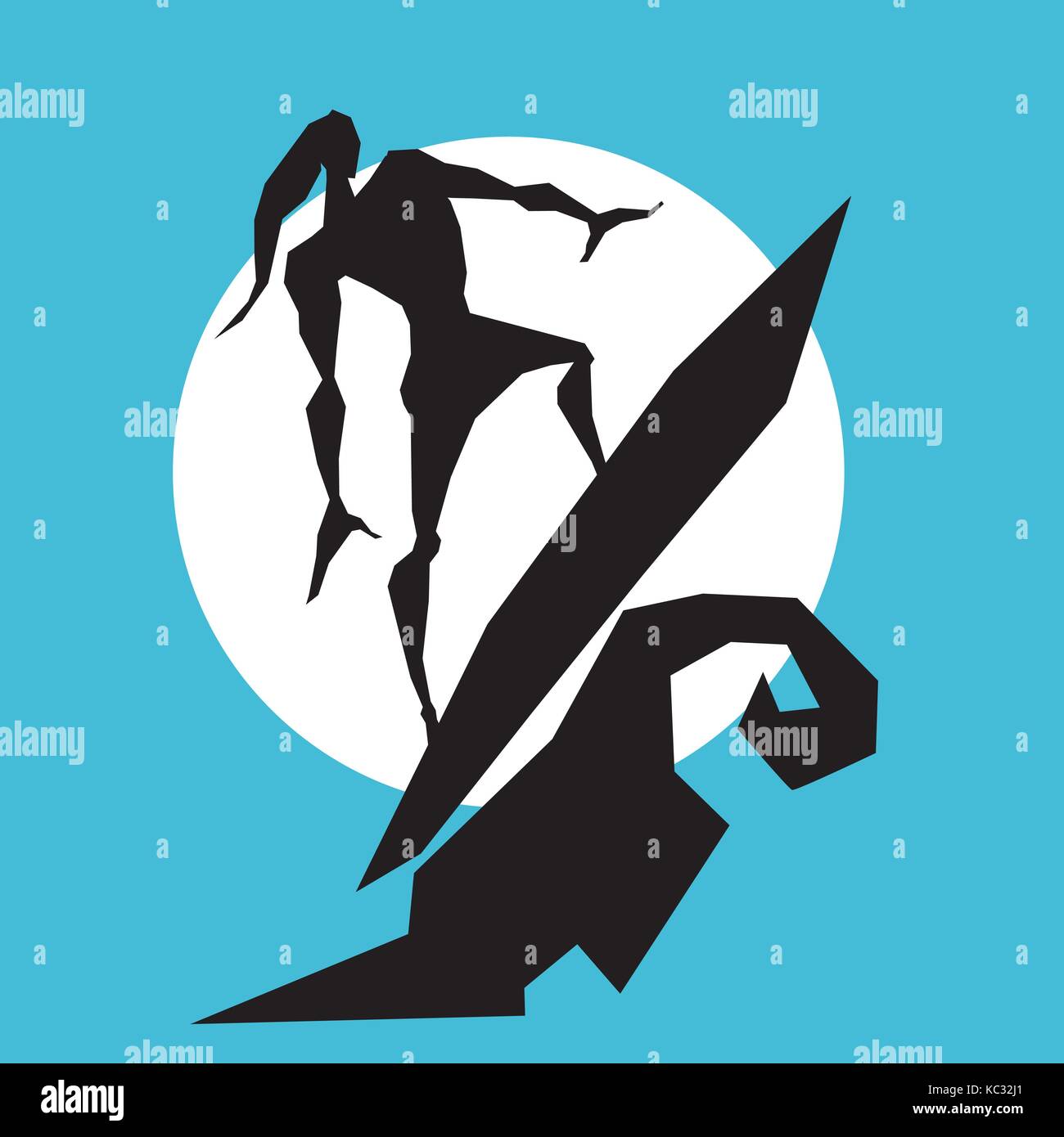 Surfer man on the wave Stock Vector Image & Art - Alamy