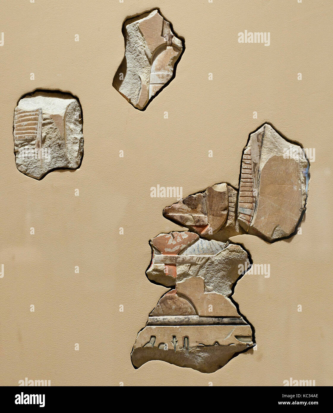 Relief, tomb of Khety: sacred emblems, ca. 2051–2000 B.C Stock Photo