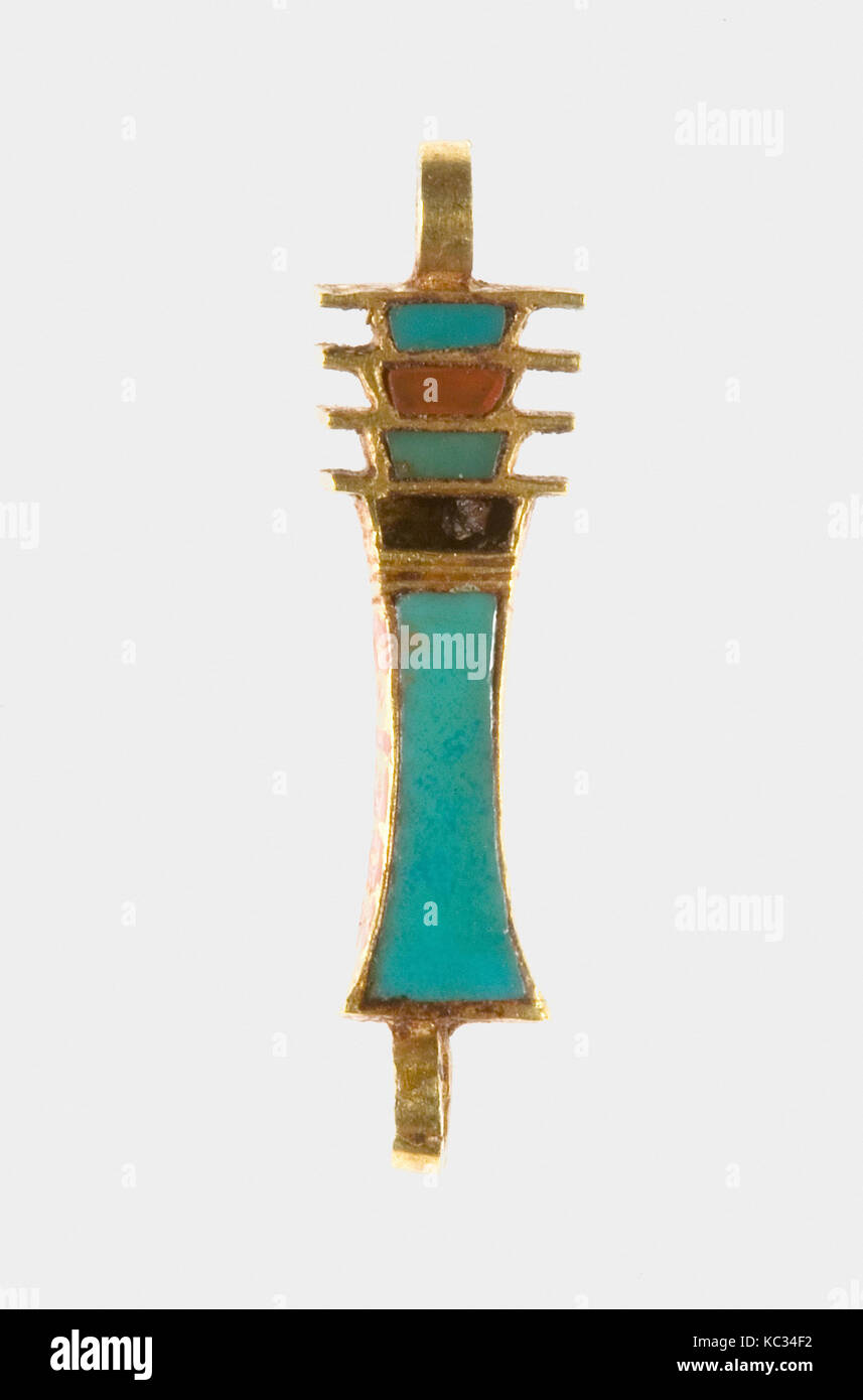 Jewelry element in the form of a djed pillar, ca. 1878–1805 B.C Stock Photo