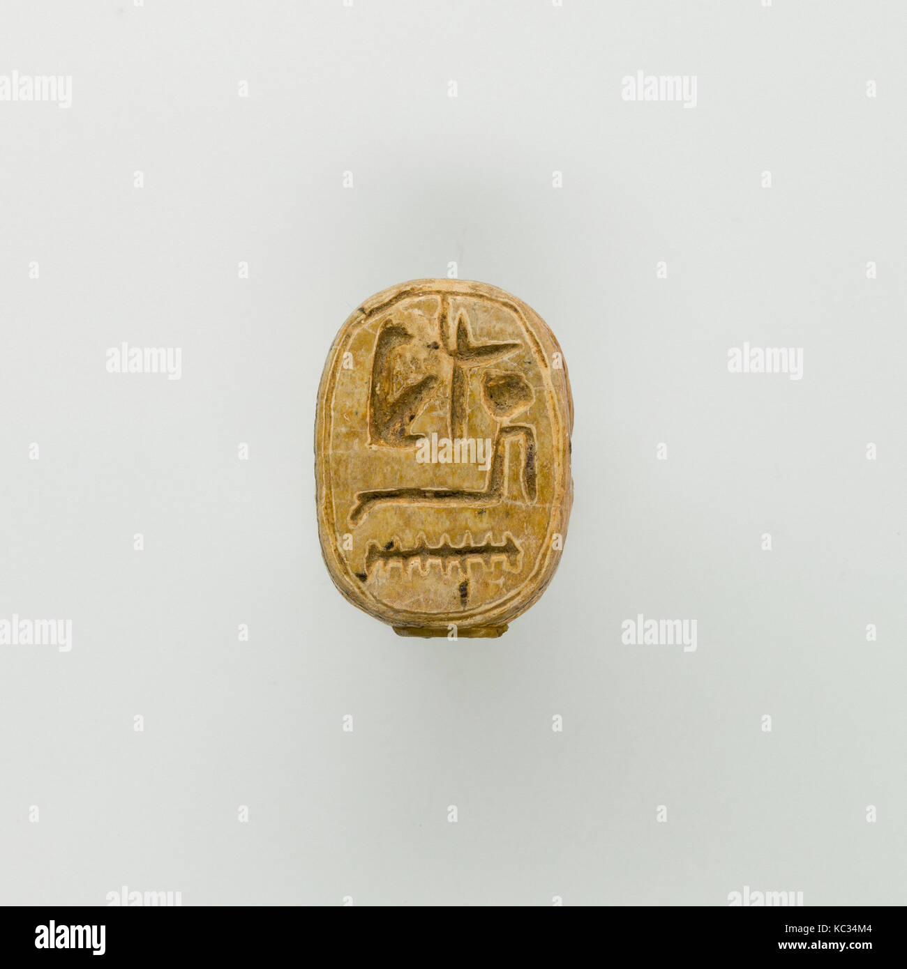 Scarab, New Kingdom, Ramesside, Dynasty 19–20, ca. 1295–1070 B.C., From Egypt, Faience Stock Photo