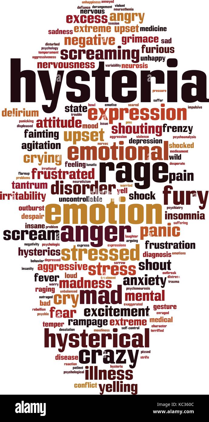 Hysteria word cloud concept. Vector illustration Stock Vector Image