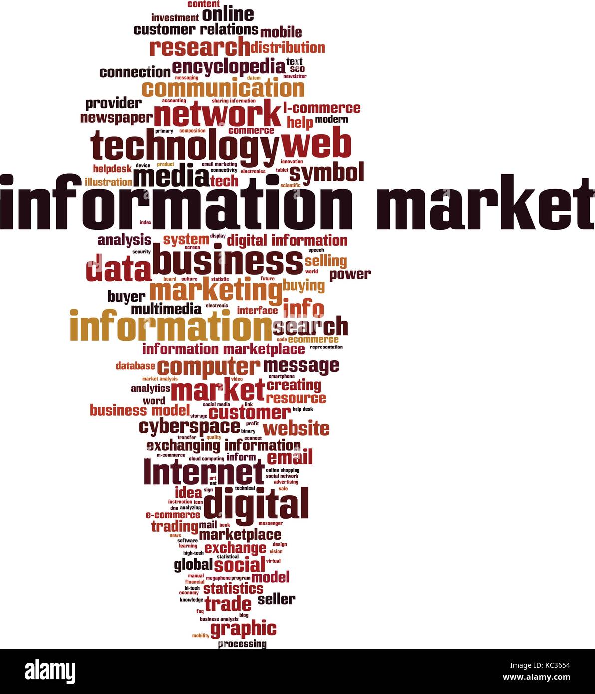 Information market word cloud concept. Vector illustration Stock Vector ...