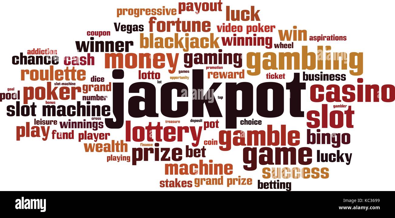 Jackpot word cloud concept. Vector illustration Stock Vector Image