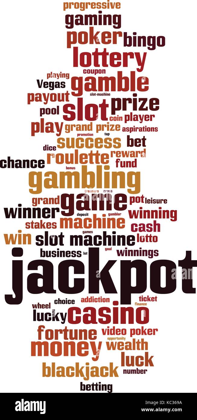 Jackpot word cloud concept. Vector illustration Stock Vector Image