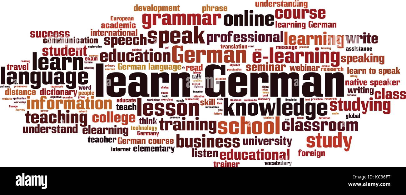 Learn German word cloud concept. Vector illustration Stock Vector Image & Art Alamy