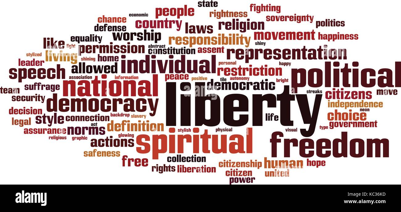 Liberty word cloud concept. Vector illustration Stock Vector Image