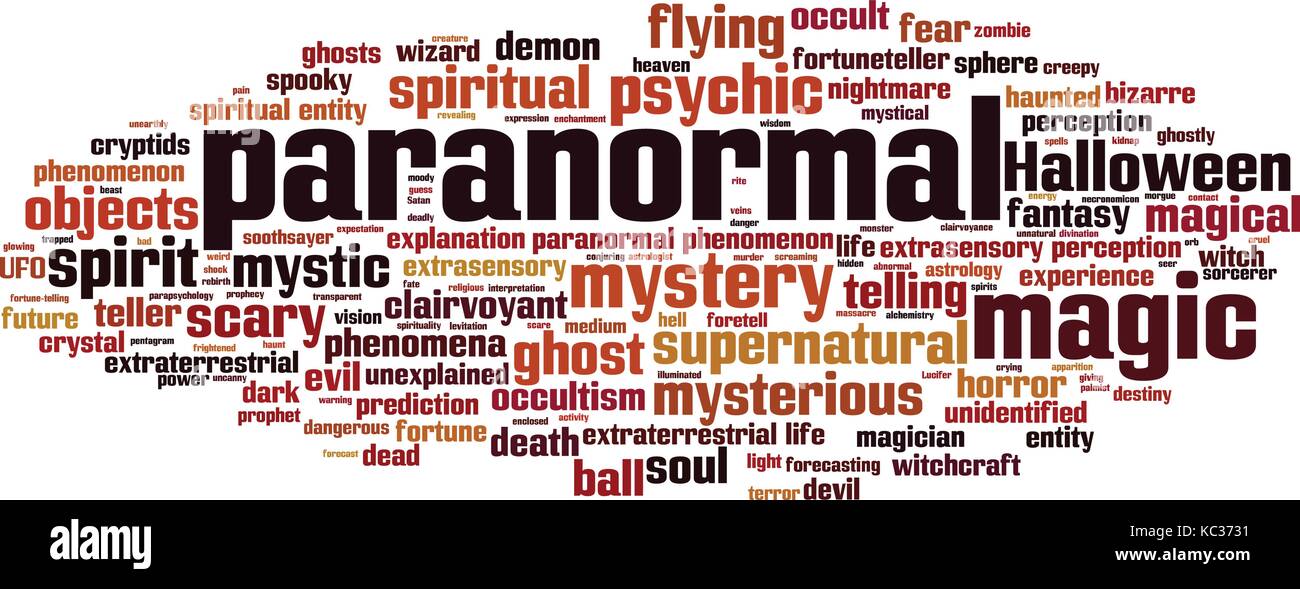 Paranormal word cloud concept. Vector illustration Stock Vector