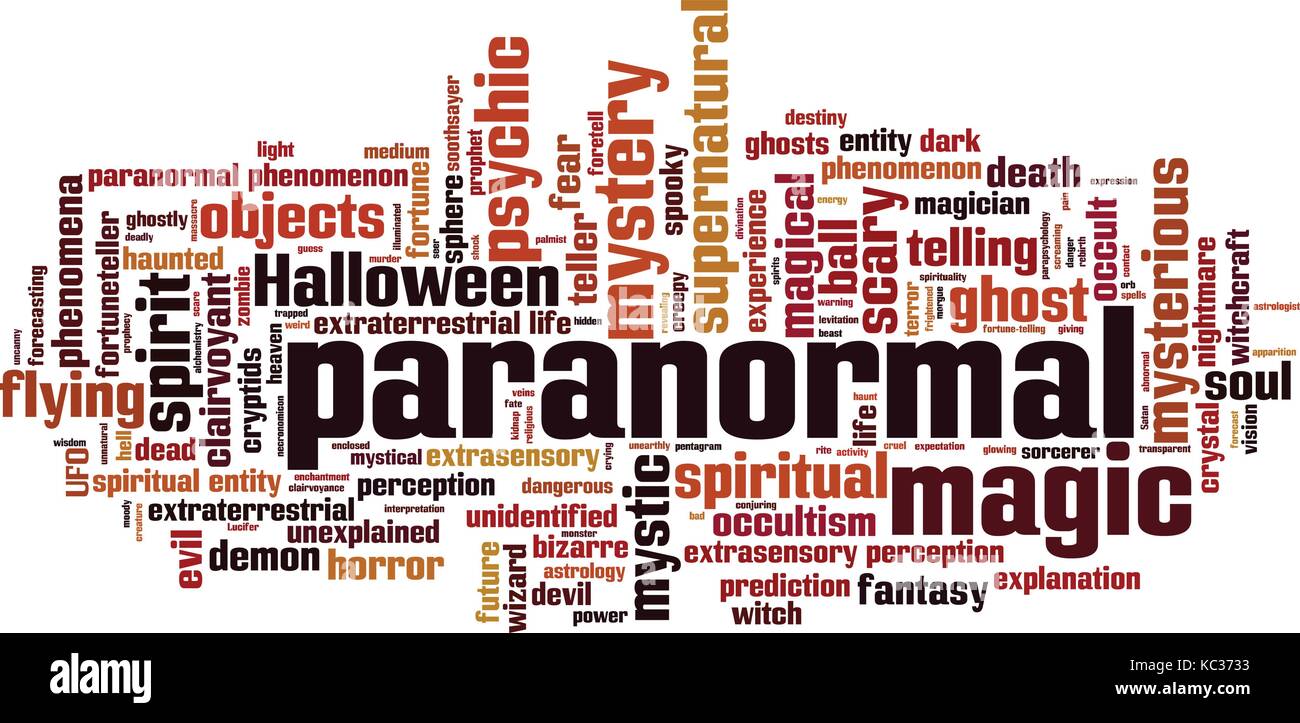 Paranormal word cloud concept. Vector illustration Stock Vector