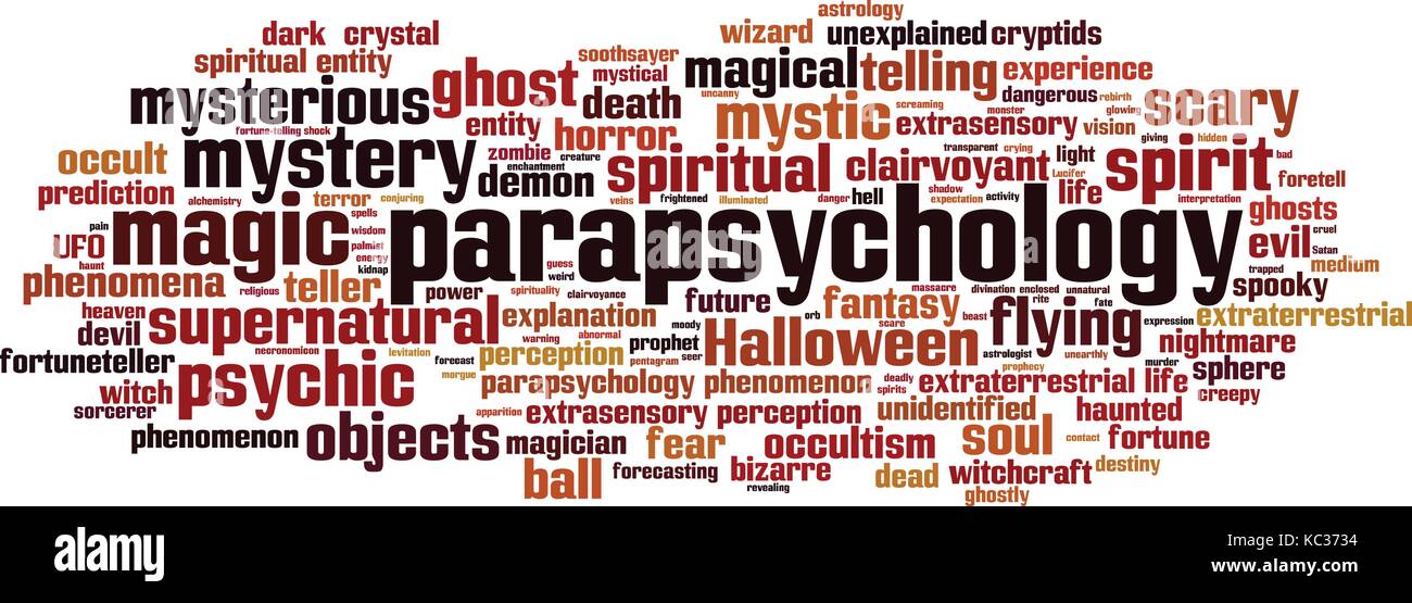 Parapsychology word cloud concept. Vector illustration Stock Vector