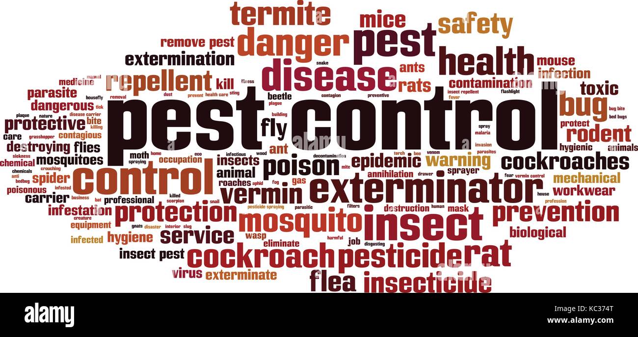Pest control word cloud concept. Vector illustration Stock Vector Image
