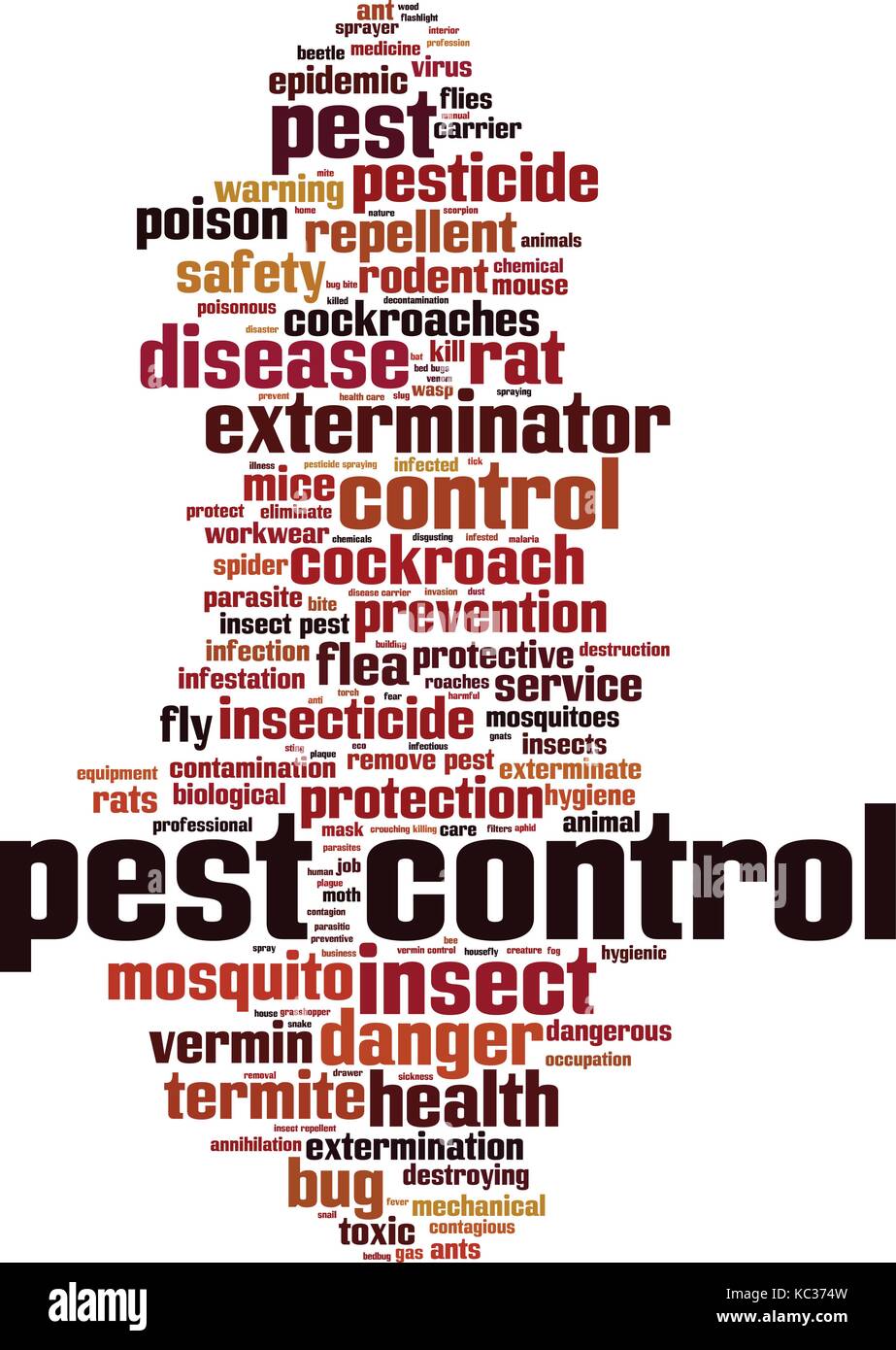 Pest control word cloud concept. Vector illustration Stock Vector Image