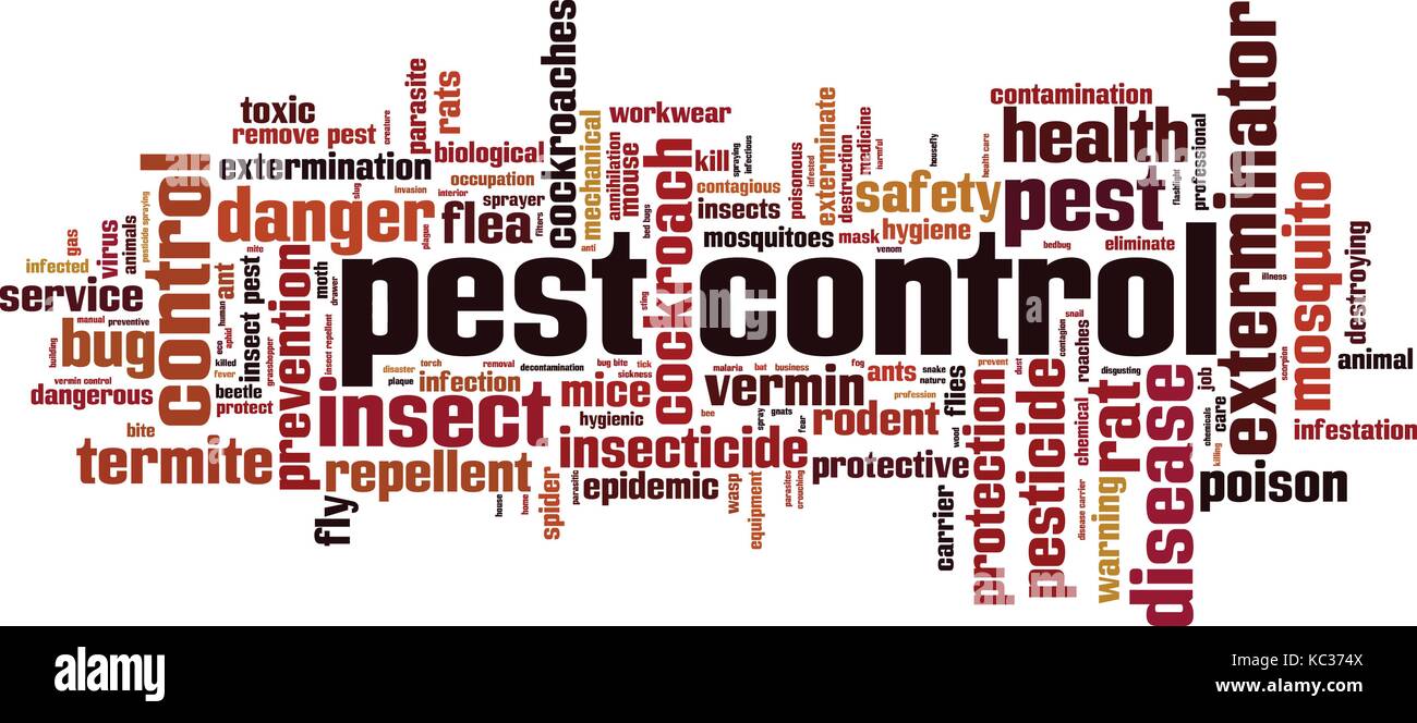 Pest control word cloud concept. Vector illustration Stock Vector Image