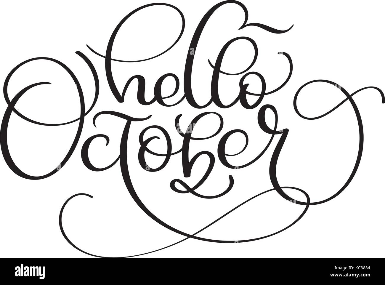 October calligraphy online