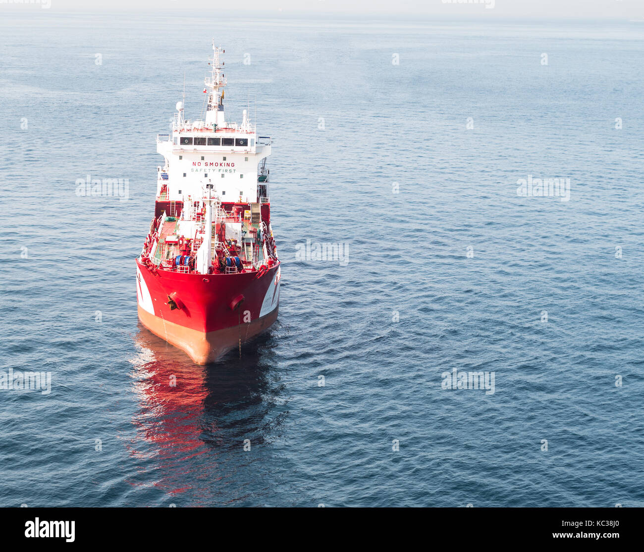 ship at sea on the ocean Stock Photo