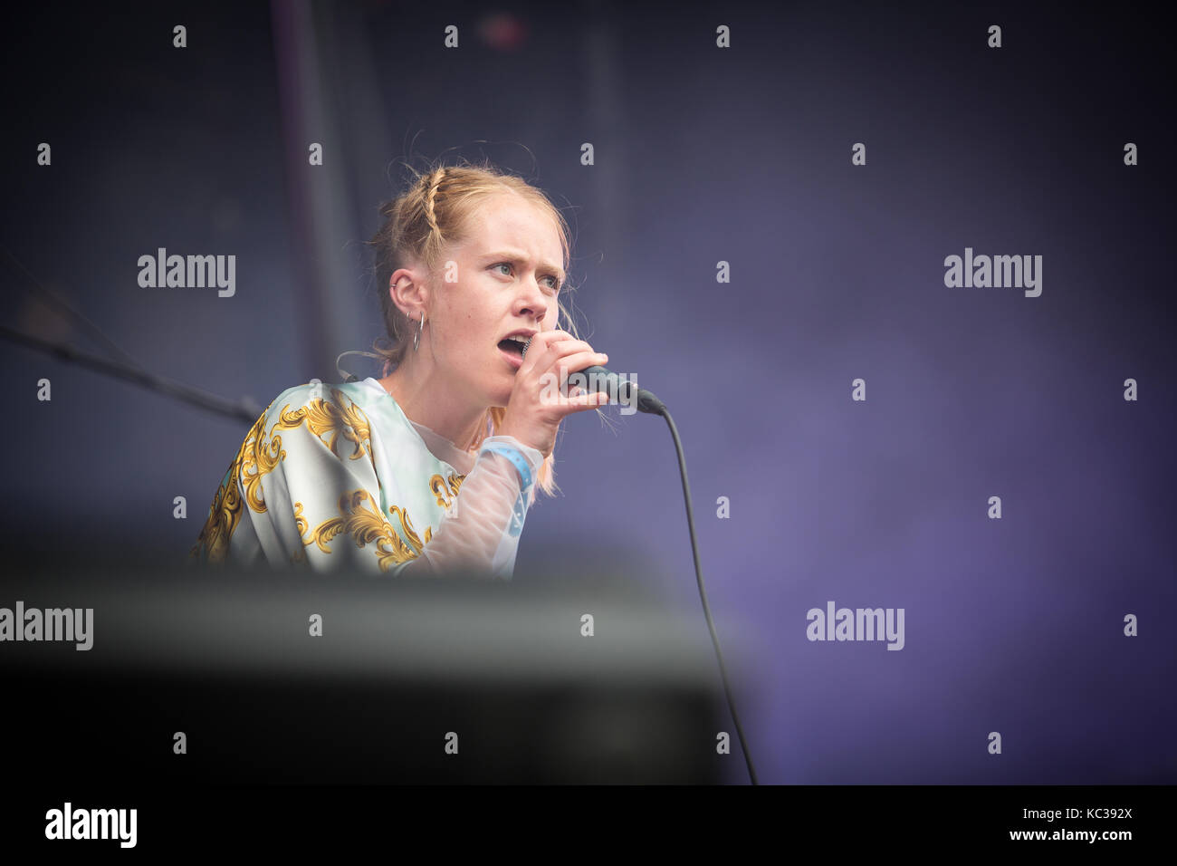 Norway, Oslo – August 12, 2017. The Norwegian rock band Pom Poko ...