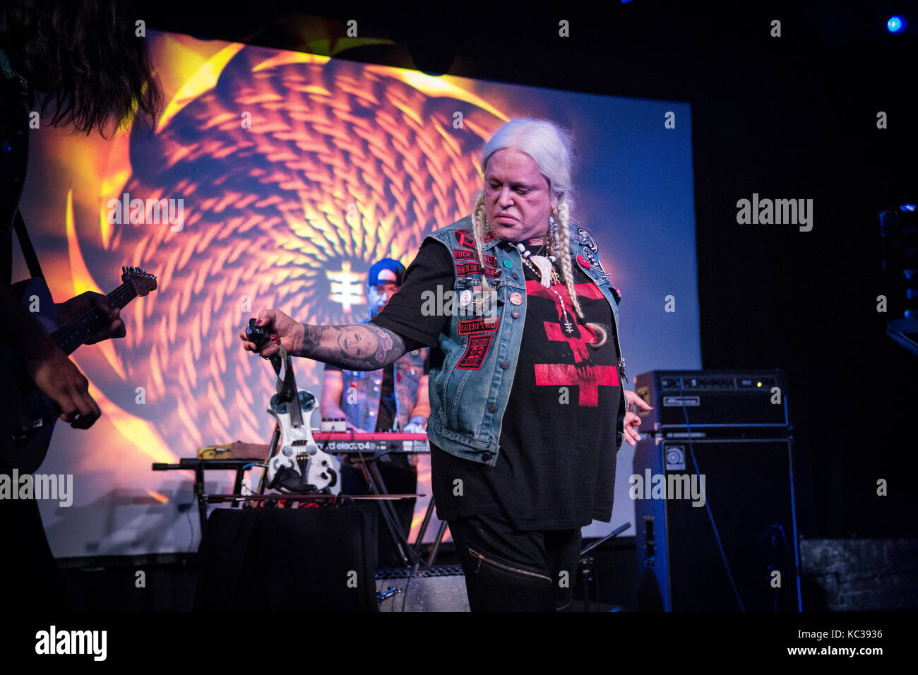 The experimental music group Psychic TV performs a live show at