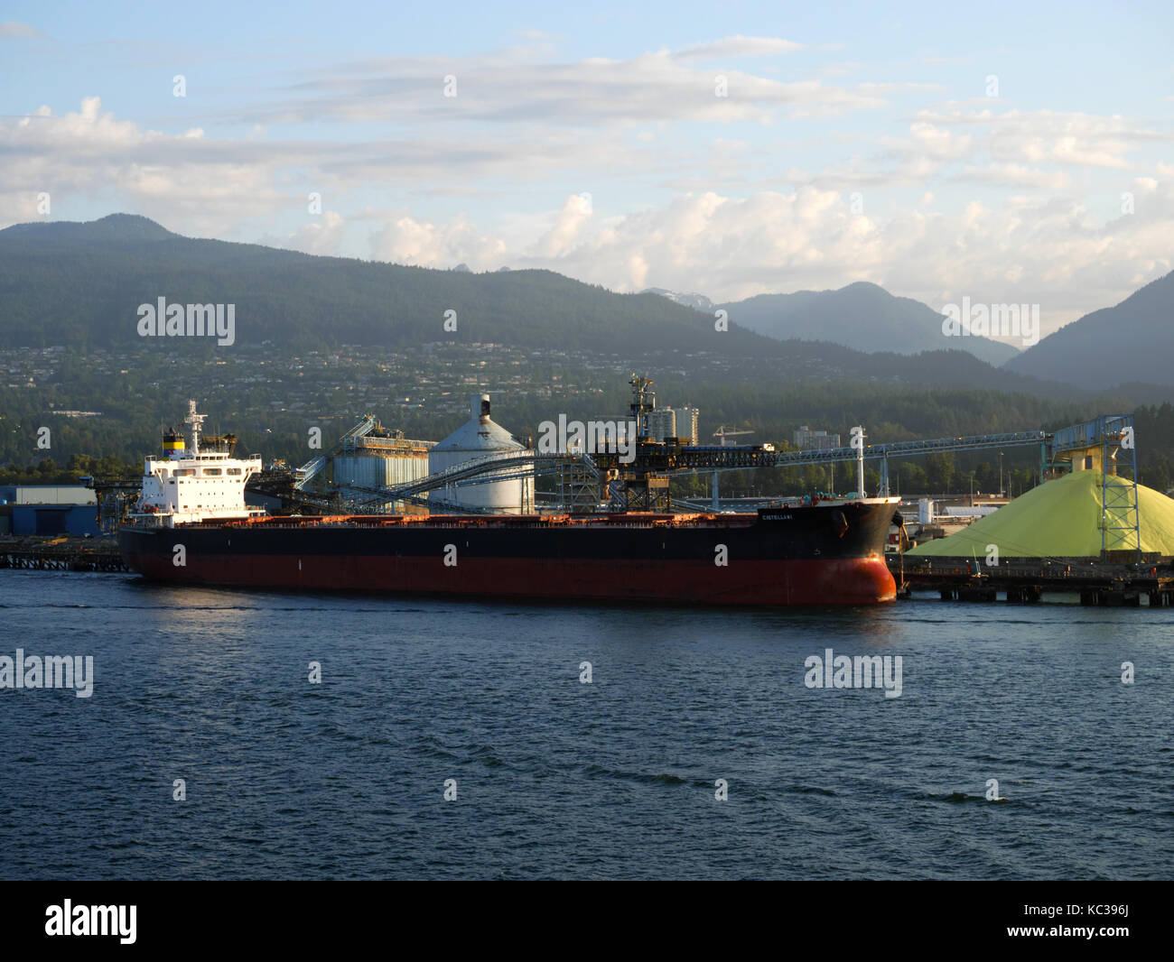 Sulphur, Port of Vancouver, BC, Canada. Stock Photo