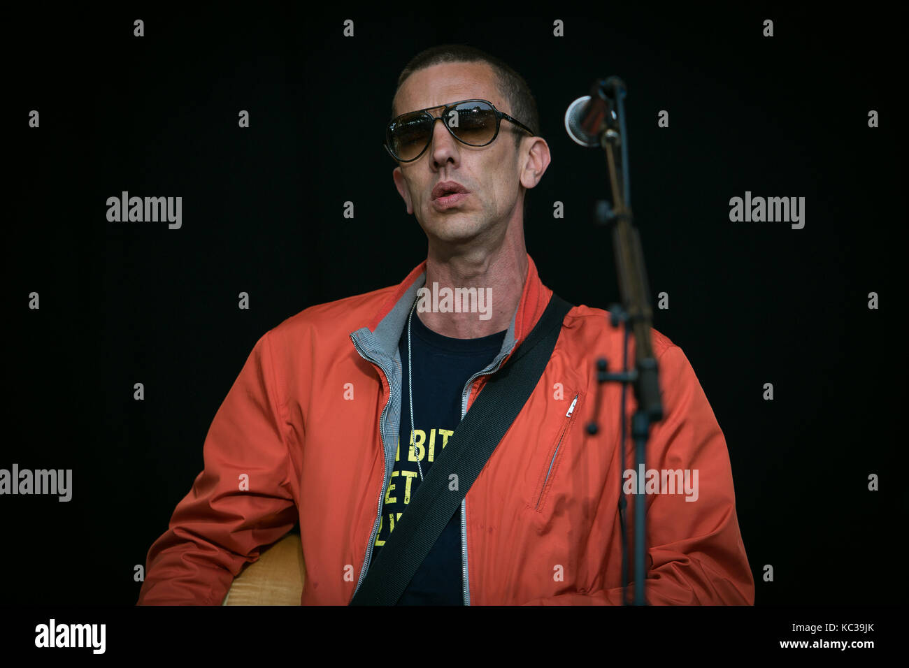 The English singer, songwriter and musician Richard Ashcroft performs a live concert during the Norwegian music festival Bergenfest 2017 in Bergen. Richard Ashcroft is known as the lead vocalist of the English rock band The Verve. Norway, 14/06 2017. Stock Photo