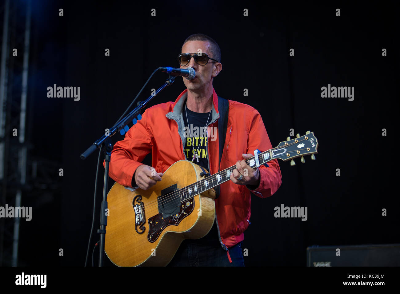 The English singer, songwriter and musician Richard Ashcroft performs a live concert during the Norwegian music festival Bergenfest 2017 in Bergen. Richard Ashcroft is known as the lead vocalist of the English rock band The Verve. Norway, 14/06 2017. Stock Photo