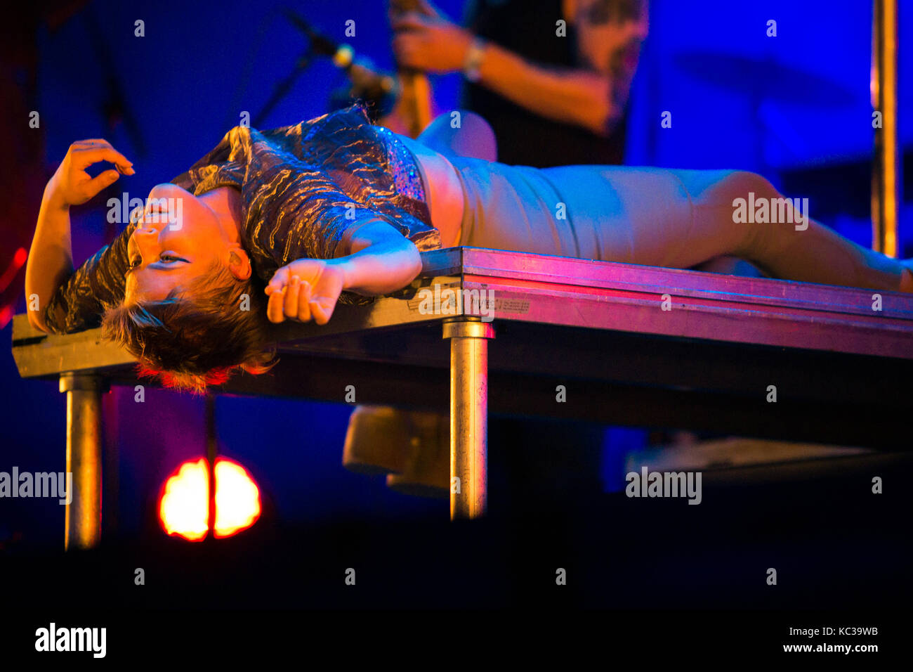 The Norwegian electronic music duo Röyksopp performs a live concert at