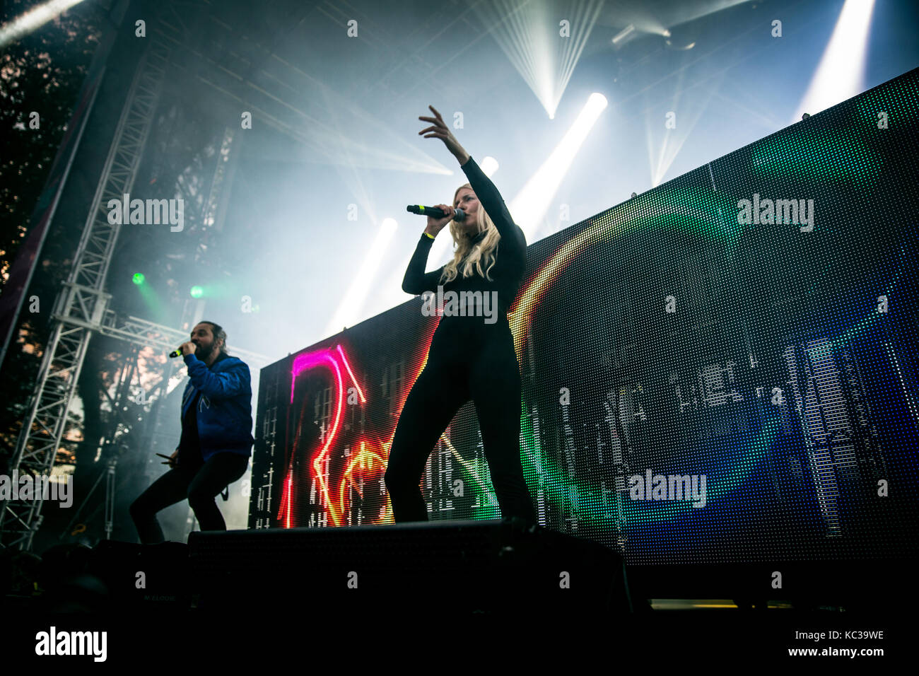 The Norwegian electronic music duo Röyksopp performs a live concert at ...