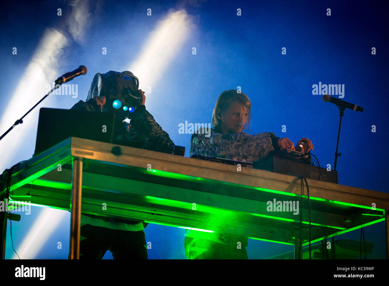 The Norwegian electronic music duo Röyksopp performs a live concert at ...