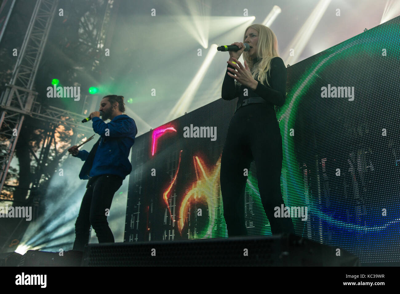 The Norwegian electronic music duo Röyksopp performs a live concert at ...