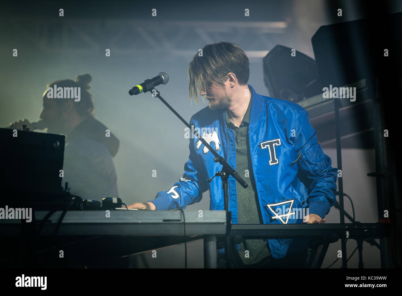 The Norwegian electronic music duo Röyksopp performs a live concert at