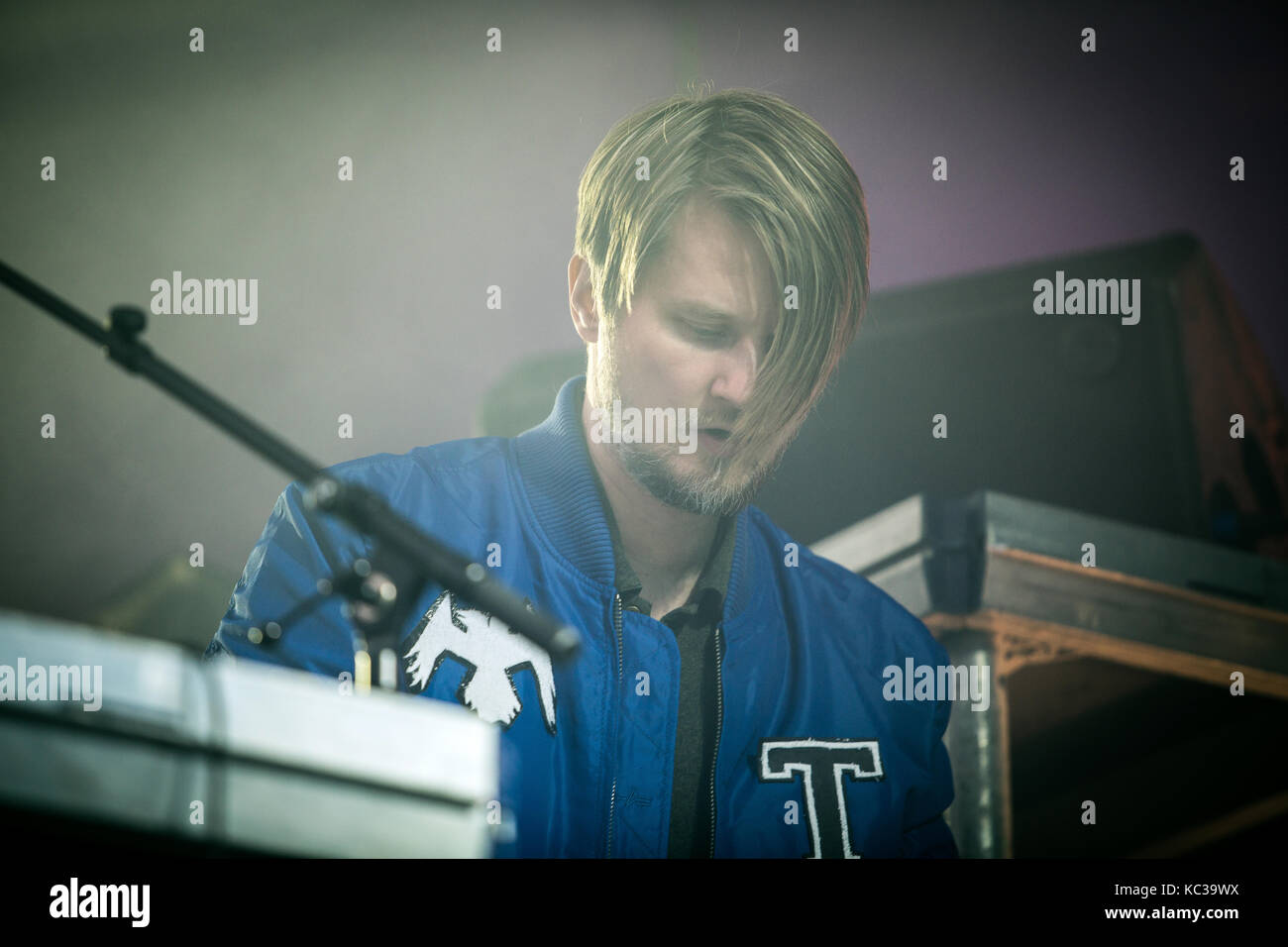 The Norwegian electronic music duo Röyksopp performs a live concert at the Norwegian music