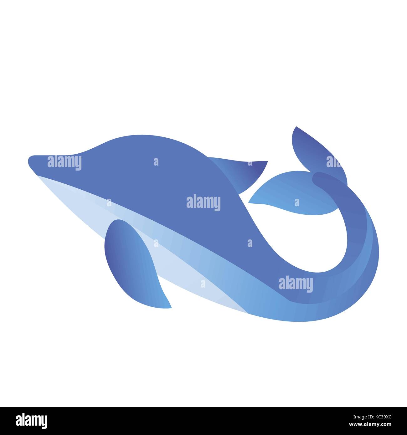 Fish Blue Icon Stock Vector Image & Art - Alamy