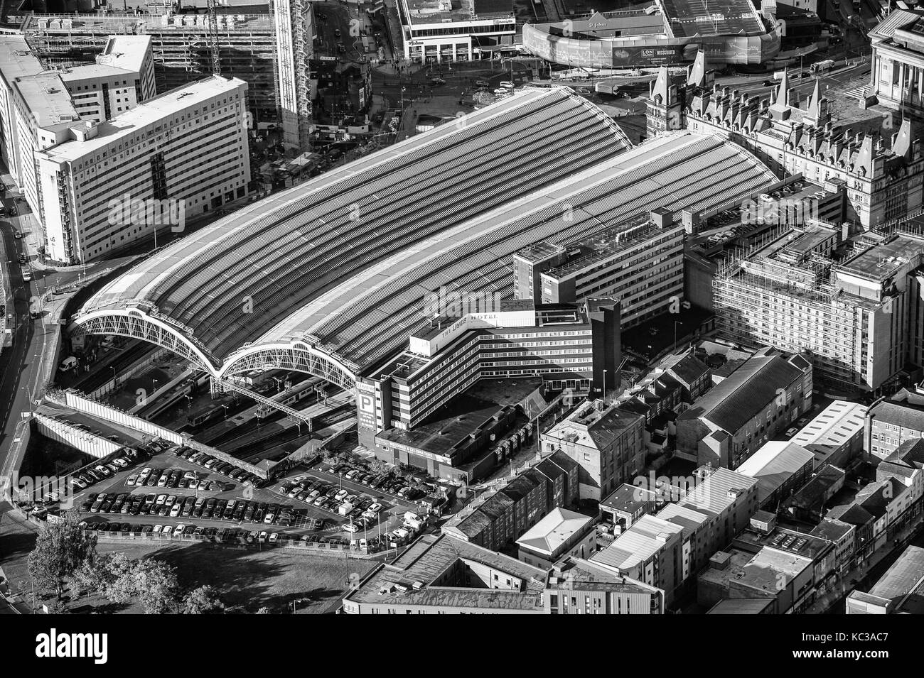 Aerial photo Liverpool Lime Street Station Stock Photo