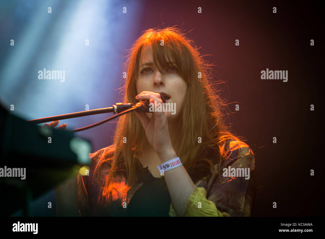 The Norwegian singer-songwriter and musician Susanne Sundfør performs a live concert at the Norwegian music festival Bergenfest 2013. Norway, 15/06 2013. Stock Photo