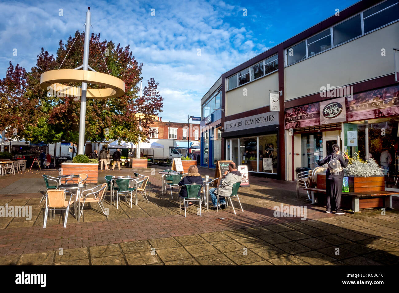 The town centre in Waterlooville, Hampshire Stock Photo