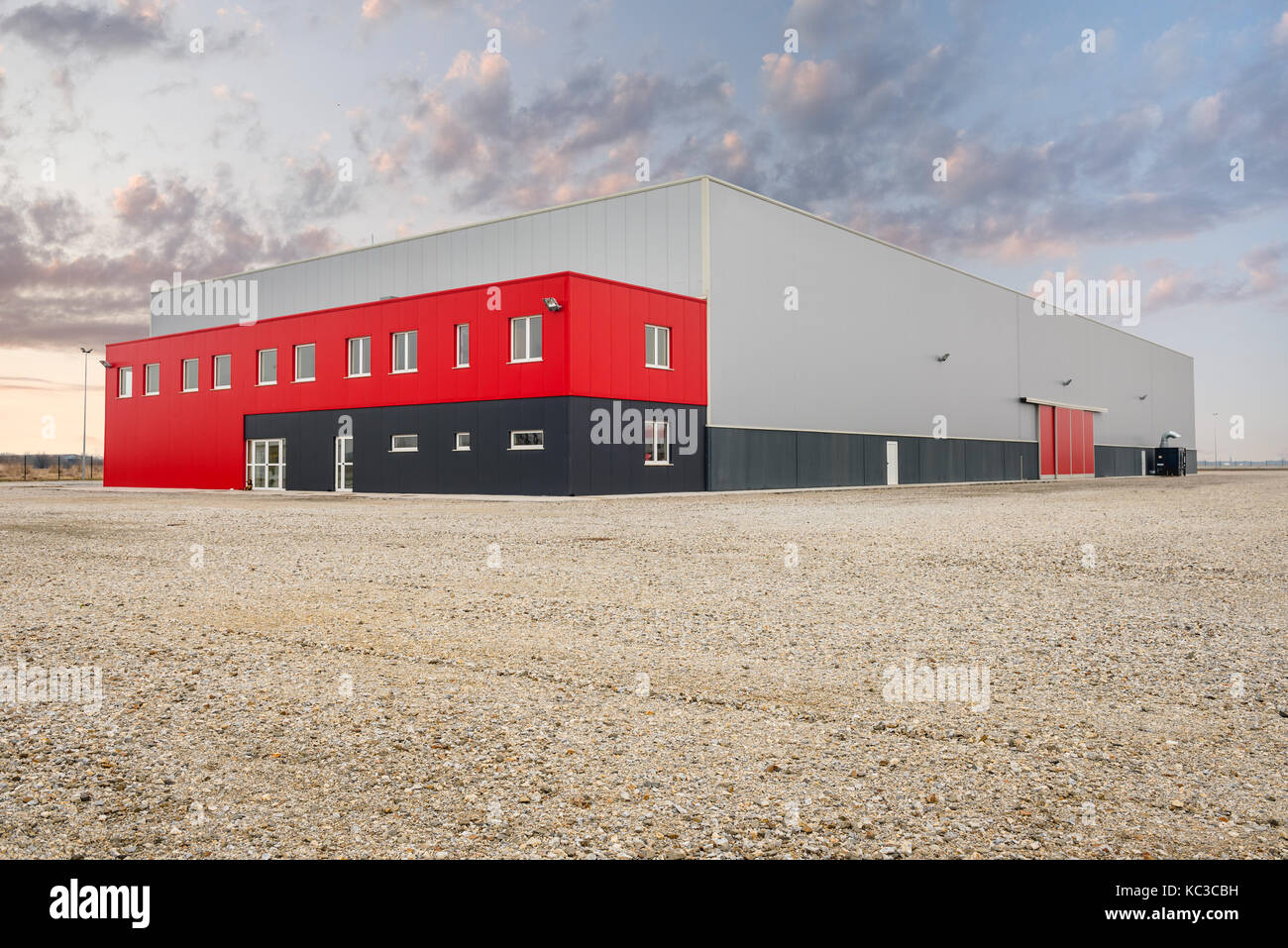 Outdoor picture of  large industrial and commercial cold-rolled steel buildings Stock Photo