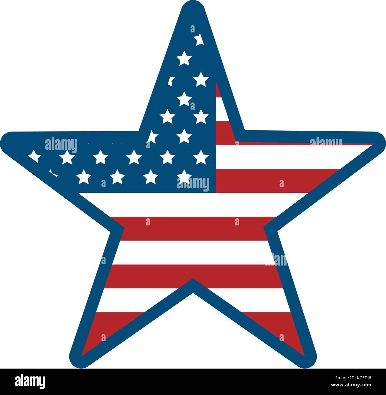 united states of america with star emblem frame vector illustration ...