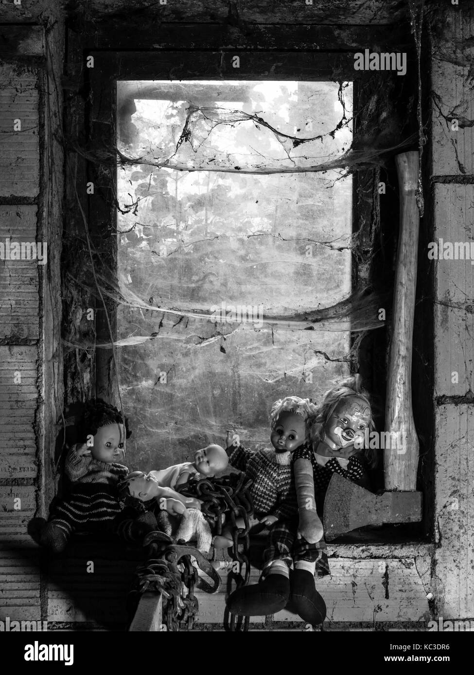 Vintage photo of dolls Black and White Stock Photos & Images - Alamy