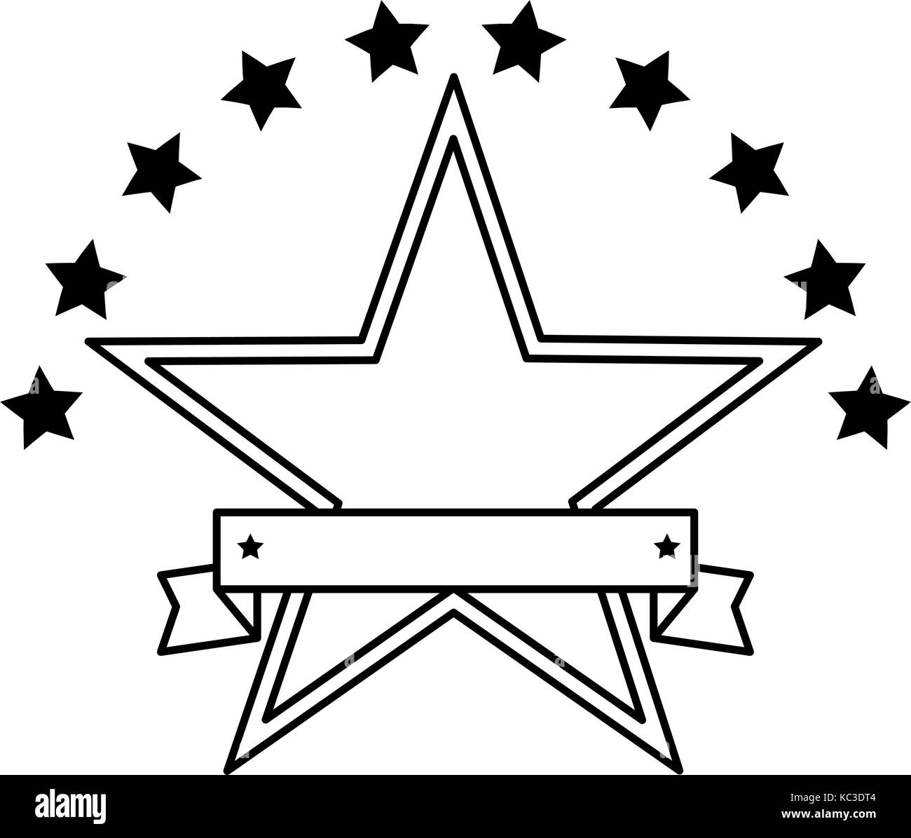 united states of america with star emblem frame vector illustration ...