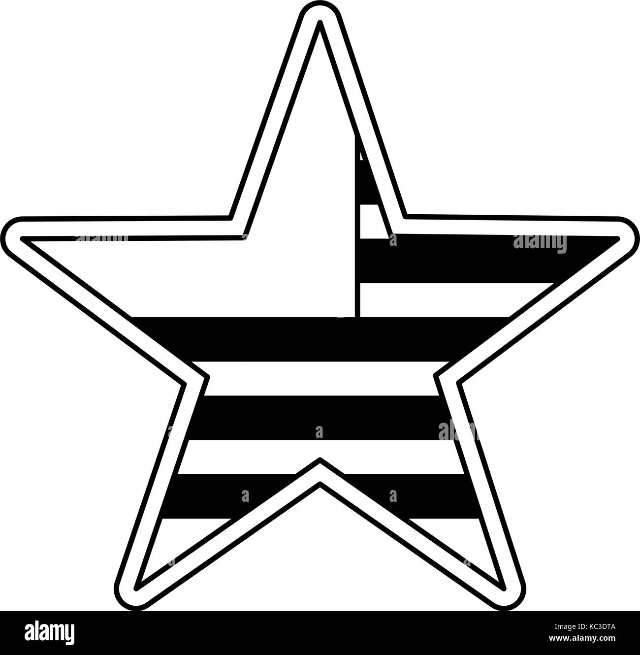 united states of america with star emblem frame vector illustration ...
